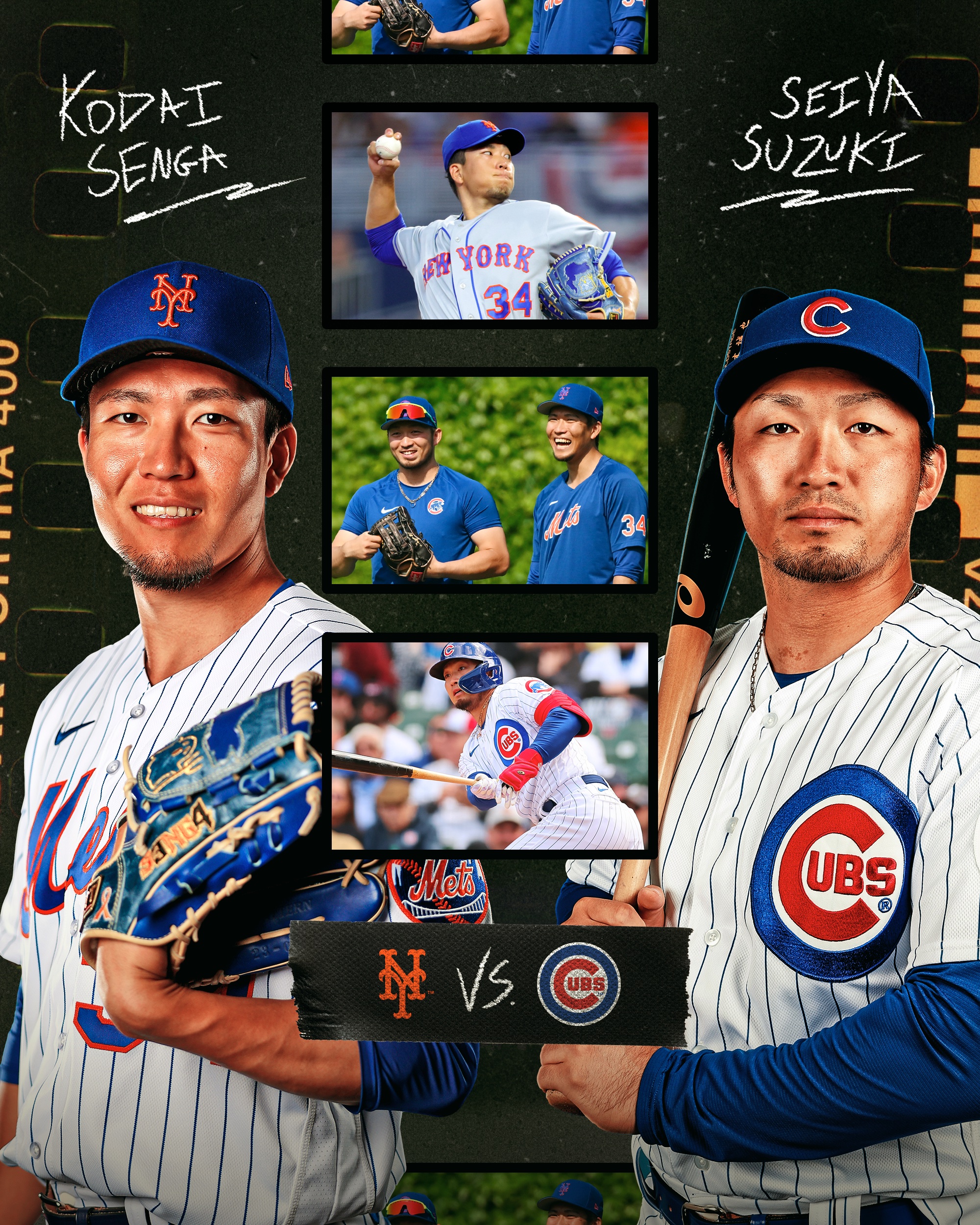MLB on X: Kodai Senga and Seiya Suzuki face off tonight for the