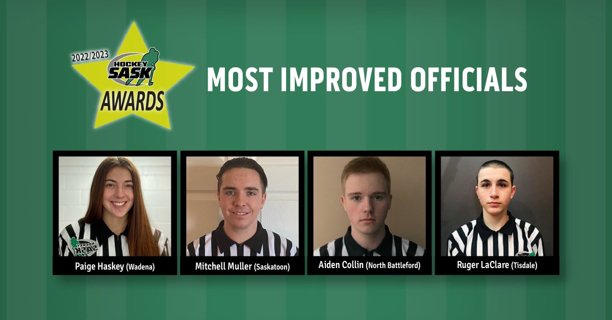 NEWS | Hockey Saskatchewan Recognizes Progress and Potential in Four Officials as Most Improved in 2022-23 Season. 🦓🏅

📈 | hockeysask.ca/news/listing/z…

#EarnYourStripes #ThanksStripes