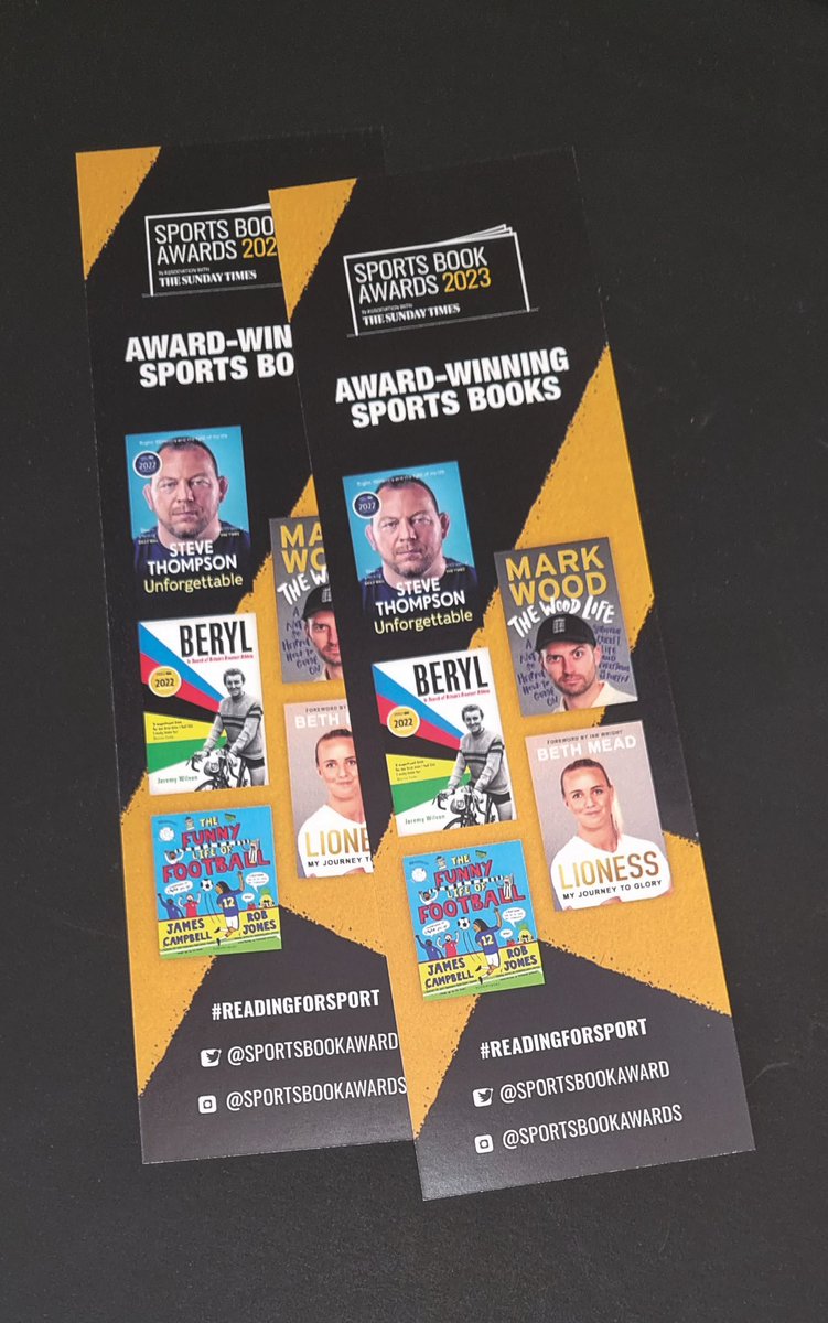 Proud to have been this year’s @sportsbookaward print partner and category sponsor. Congrats to all the nominees and winners 🏆🏆 #SportsBookAwards #SBA23 #ReadingForSport