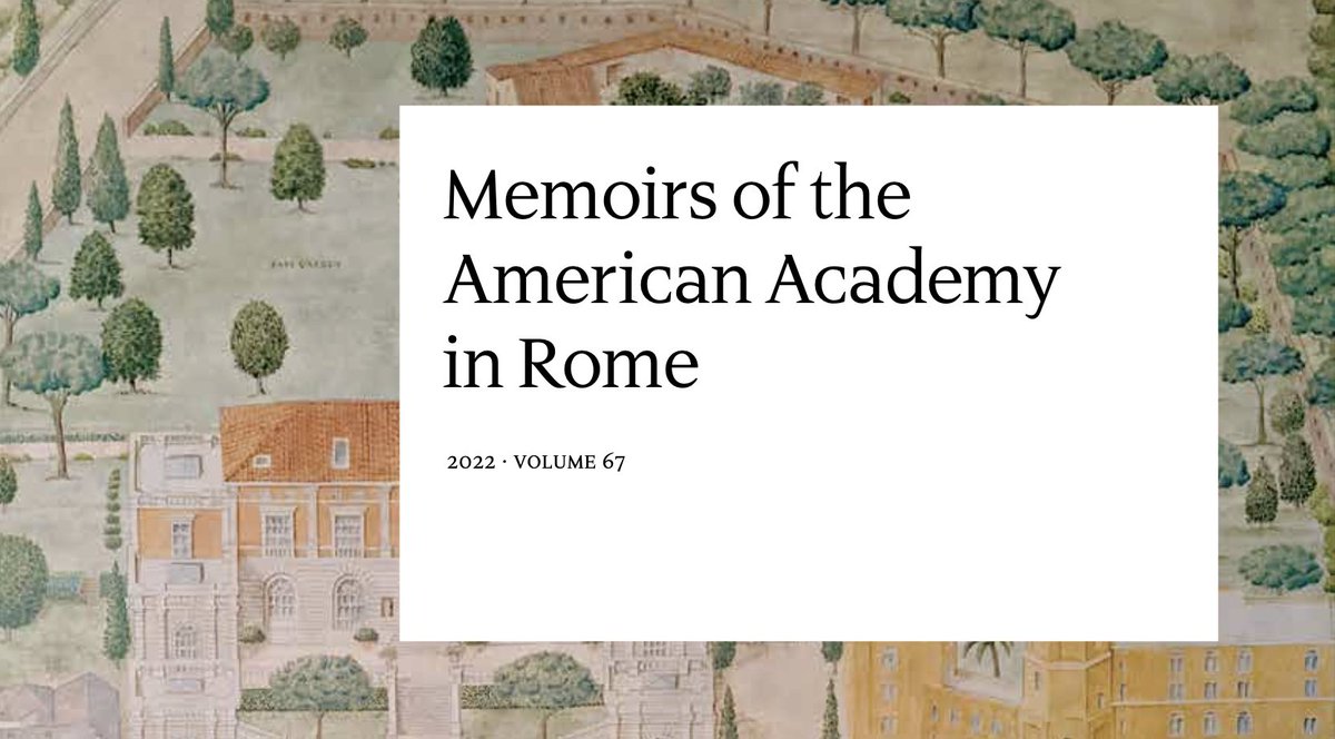 Coming to <a href="/JSTOR/">JSTOR</a> very soon: Volume 67 of our scholarly journal, Memoirs of the American Academy in Rome. It's a good one ... Stay tuned!