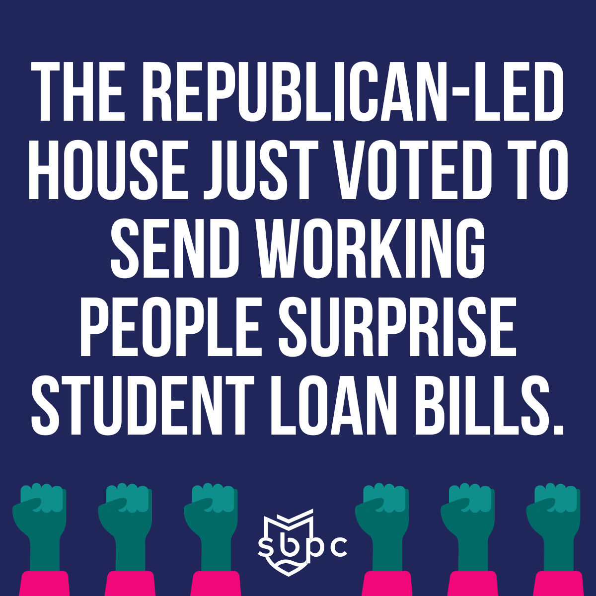 BorrowerJustice's tweet photo. 🚨BREAKING🚨
The Republican-led House has passed the #StudentDebtCRA.
This would hurt over 43 MILLION by blocking @POTUS’ relief plan & reversing the payment pause as student borrowers struggle to bounce back from the pandemic financially.
Statement:
⤷https://t.co/iPD2RXmhzP https://t.co/0YYDO8RFsp