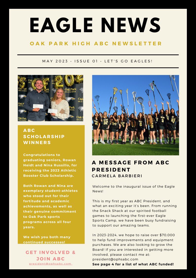OPEaglesABC's tweet image. Our first issue of the Eagle News. Link to the full spread 😎 drive.google.com/file/d/1HLpMf5…