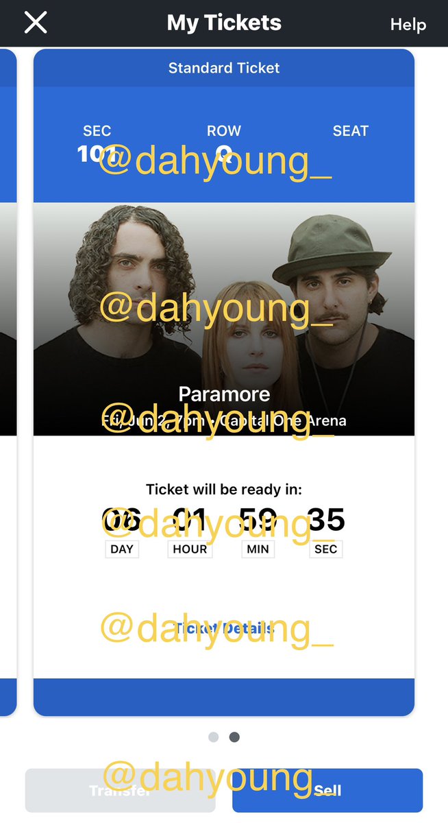 dahyoung_'s tweet photo. WTS 2 Paramore Tickets Section 101
Capital One Arena Washington DC 6/2
For $215 each
Must be willing to video call. Will show you proof of purchase and transfer the tickets on the call. Tickets will be ready 5/30. #paramore #paramoretour https://t.co/i3OBoNrXd5