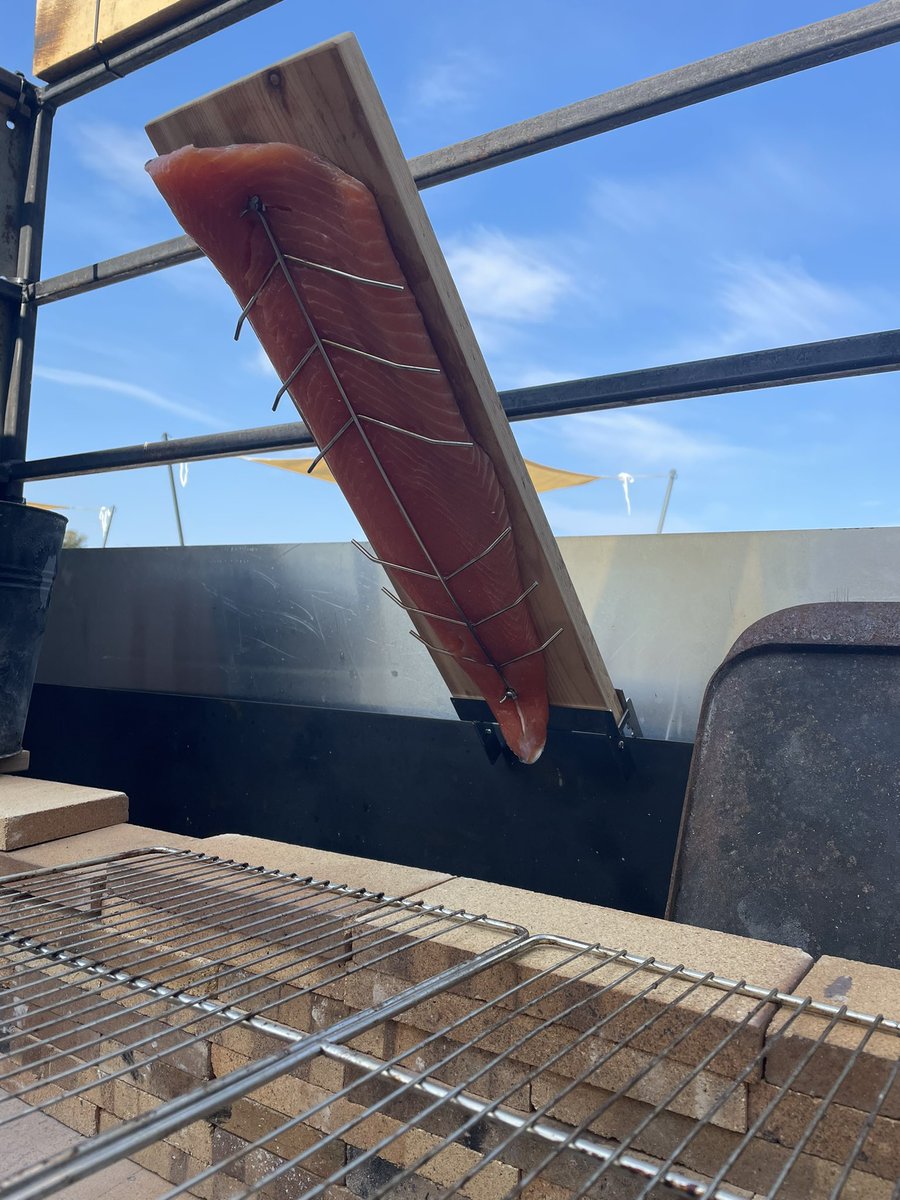 Open again tomorrow from 10am….. another new weekly changing menu…. Starting with hot smoked wood fired salmon for breakfast!! Yummy!