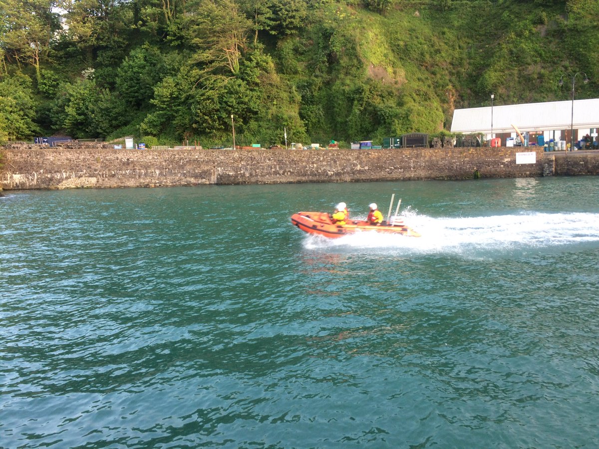 Today’s third shout was at 8:06pm to two people on a beach under Hillsborough trapped by the tide. Our inshore lifeboat reached them quickly. The visitors had been there all afternoon unaware they’d get cut off by the tide. We took them to the safety of the lifeboat station.