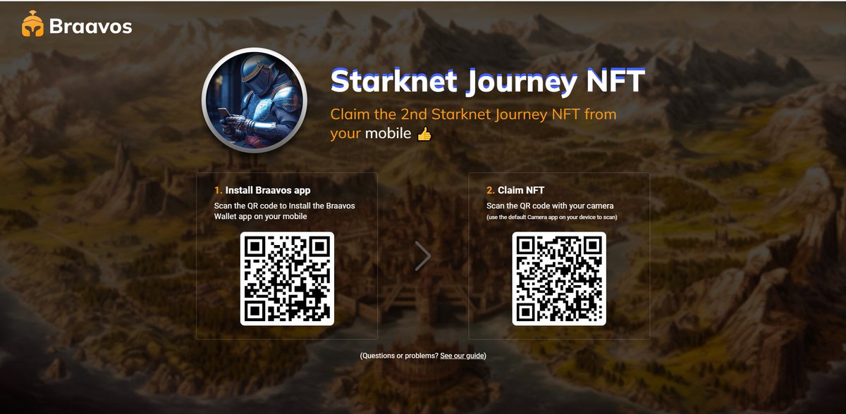 📣Braavos, #StarknetJourney etkinliği kapsamında 5 NFT mintlenecek. Bu NFT'lerden ikincisini mintlemek için aşağıda söylediğim adımları yapmamız lazım hadi başlayalım