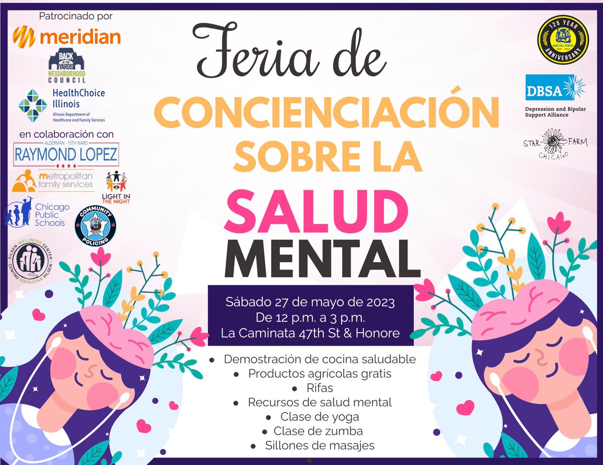SATURDAY: Mental Health Awareness Fair 🧠
SABADO: Feria de Concienciación sobre la Salud Mental 🧠
.
.
.
.
#BYNC #BOTY #Chicago #Southside #Chicago