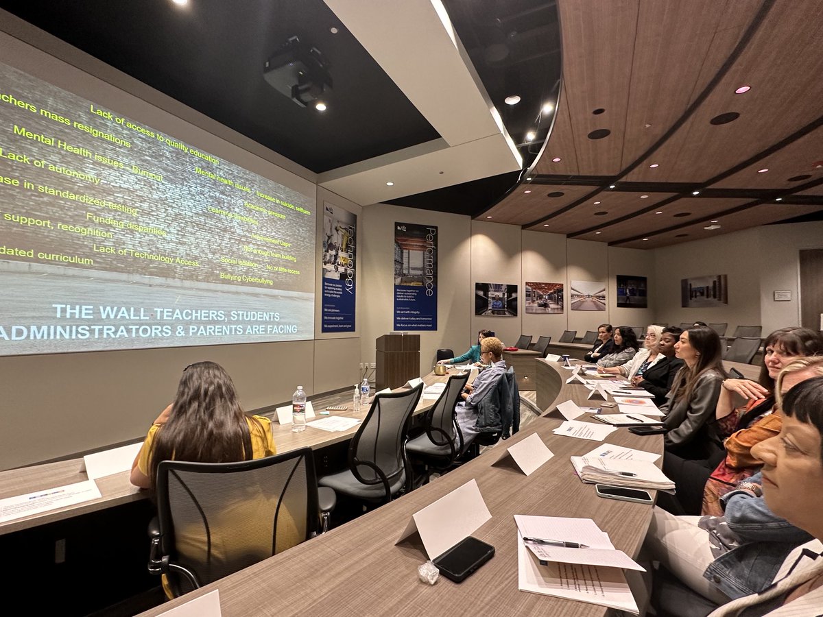 Thank you ⁦Texan-French Alliance for the Arts ⁦<a href="/TFAAHouston/">TFAA</a>⁩ for inviting my colleagues from the greater Houston school districts and I to this Education Think Tank at #Schlumberger #SLB. We can help &amp; support so many more children when we all work together. ⁦❤️