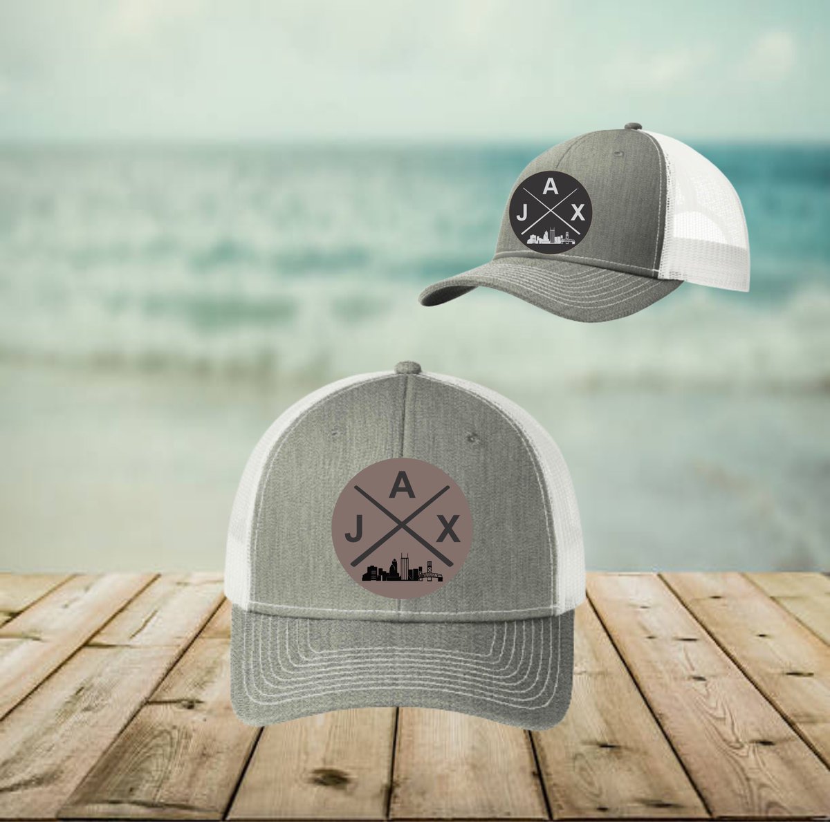 Vegan leather hat patches #veganleather #summerhats #beachhat #lakelife #jax904 #904happyhour #customhats