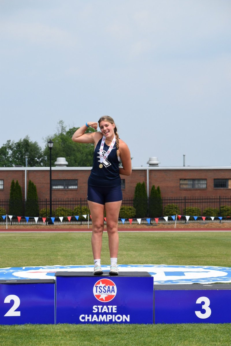 lucyyfisherr's tweet photo. State champion for Girls Discus!!! Today I threw 119.05ft! I am so thankful for the coaches and family that have supported me and helped me achieve what I did today. #golynx @CoachJordan83 @LausanneLynx 💛💙 https://t.co/1JgluvaRvr