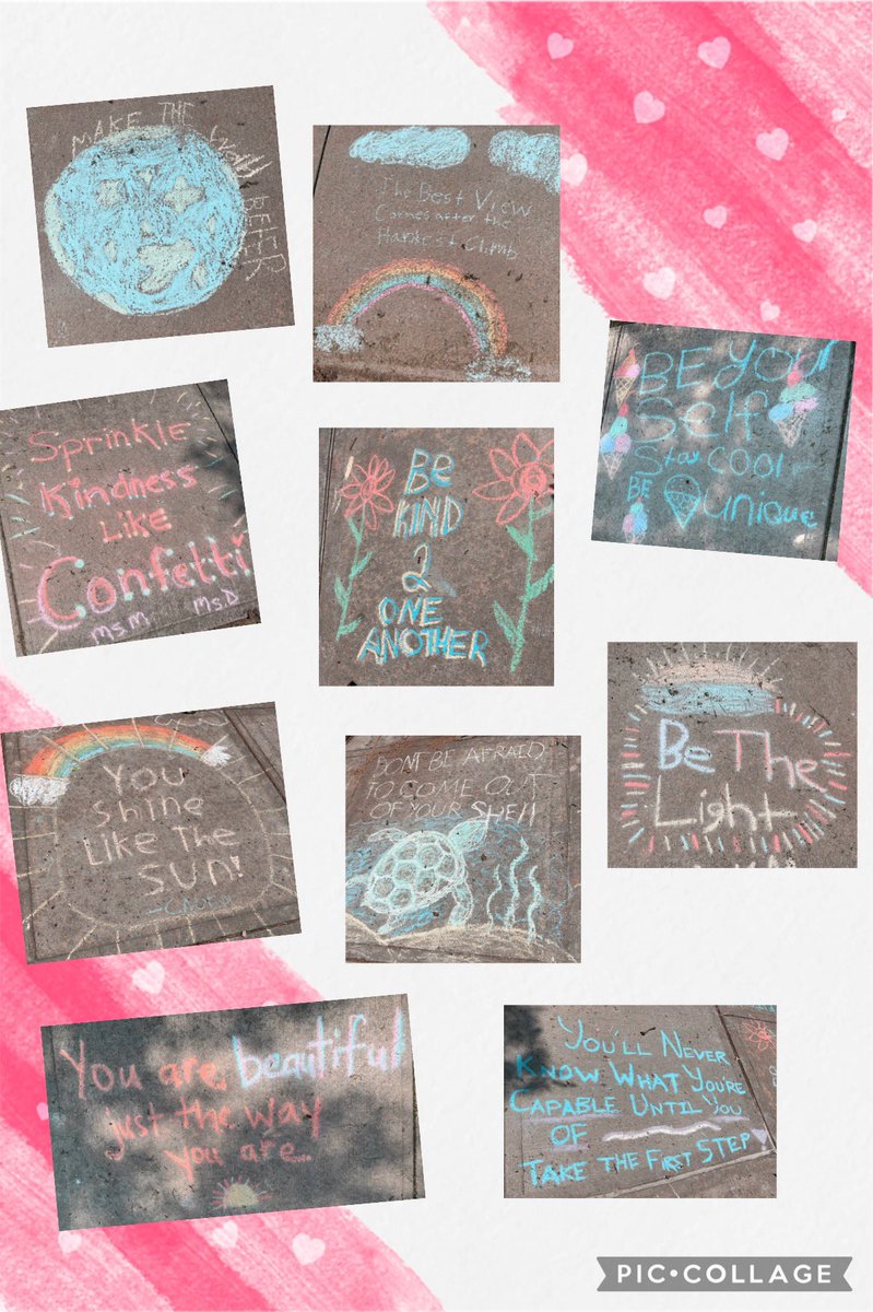 I loved getting to see all of the positivity that filled our sidewalks after the Chalk Walk! 🌈☀️<a href="/OceansideSch2/">Oceanside School #2</a>