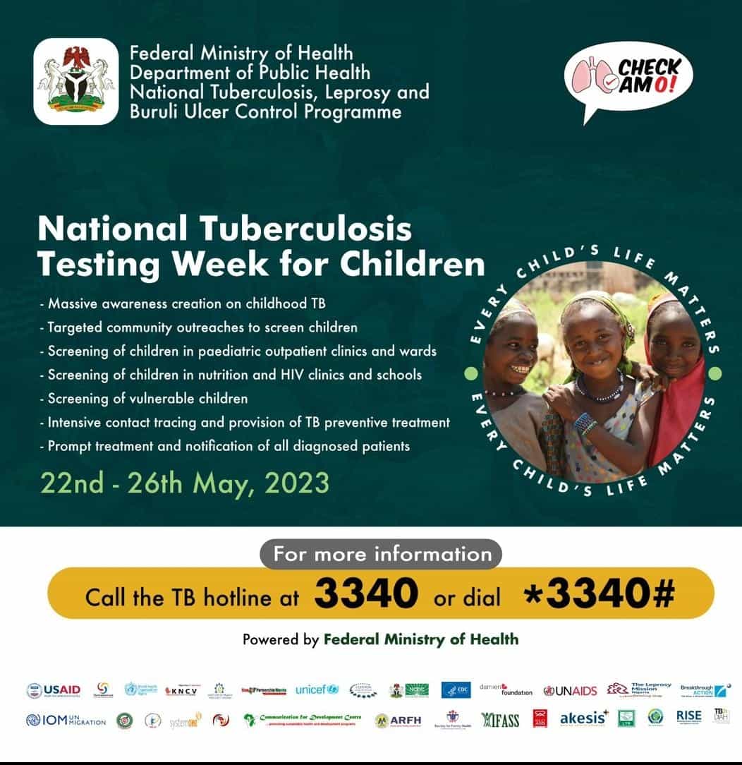 Teechantelz's tweet photo. It's children's day this week in Nigeria 🇳🇬 and the country is dedicated to screening children for Tuberculosis (TB) due to low TB detection. https://t.co/Fsj9l2fETT