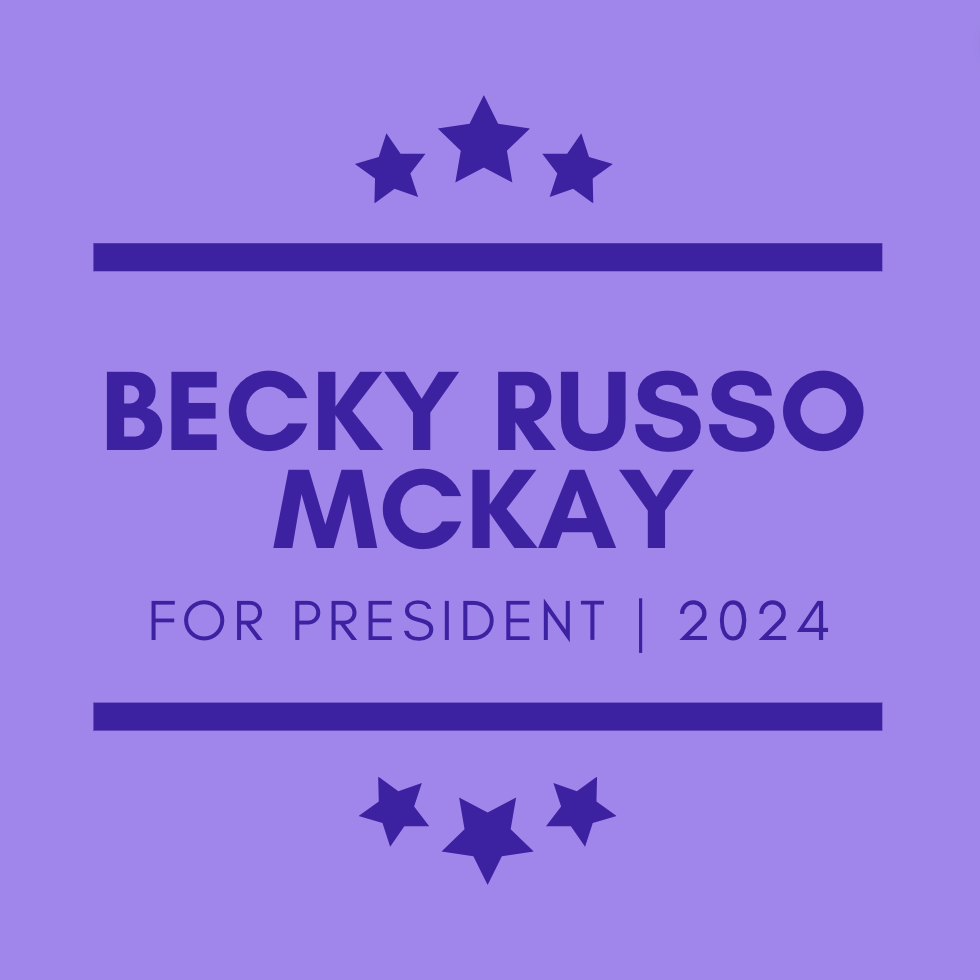 BeckyGardens's tweet photo. Trump attacked our democracy.
Biden cowered to union mob bosses.
DeSantis fought against our American businesses.
Kennedy spread deadly vaccine disinformation.

There's only one candidate who can grow our economy, restore our democracy, and secure America's future. #Becky2024 https://t.co/UM1z84JVb5