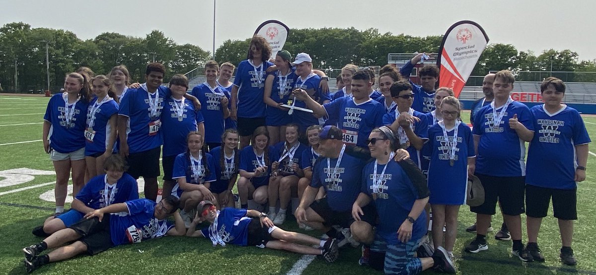 Our @WahconahUnified track and field team are the @MIAA033 State D1 Runners Up! GO BLUE!! @SpOlympicsMA #ChooseToInclude @wahconahrhs
