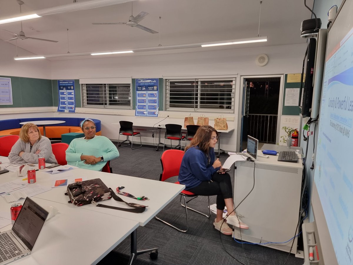 KrishnaP34's tweet photo. HT Learning &amp; Innovation @MsTrey7111 leading the conversation  @JamesMeehanHS with David Hopkins. How she co-led &amp; established protocols for Instructional Rounds. Absolutely thrilled by her passion &amp; commitment     to shift the learning culture @_iEndo @PBordado @k_rigas 👏 https://t.co/FD2l2979Qm