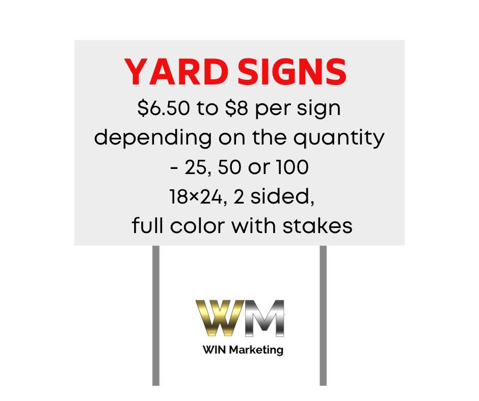 Yard Signs Including Stakes 
18×24 - 2 Sided - Full Color
📲 610.914.3928

#yardsigns #yardsign #yardsignsforcontractors #yardsigndesign #yardsignsnearme #contractorsigns #contractor #contractormarketing #lawnsigns #branding