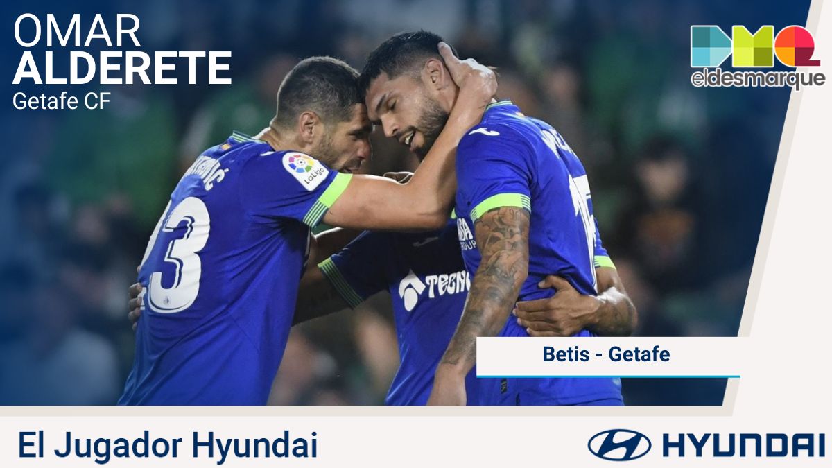 eldesmarque's tweet image. 💪 @alderete_20 es nuestro #JugadorHyundai del #GetafeRealBetis. ¡Su cabezazo inapelable vale tres puntos de oro para el Getafe! dsmrq.es/jugadorhyundai…