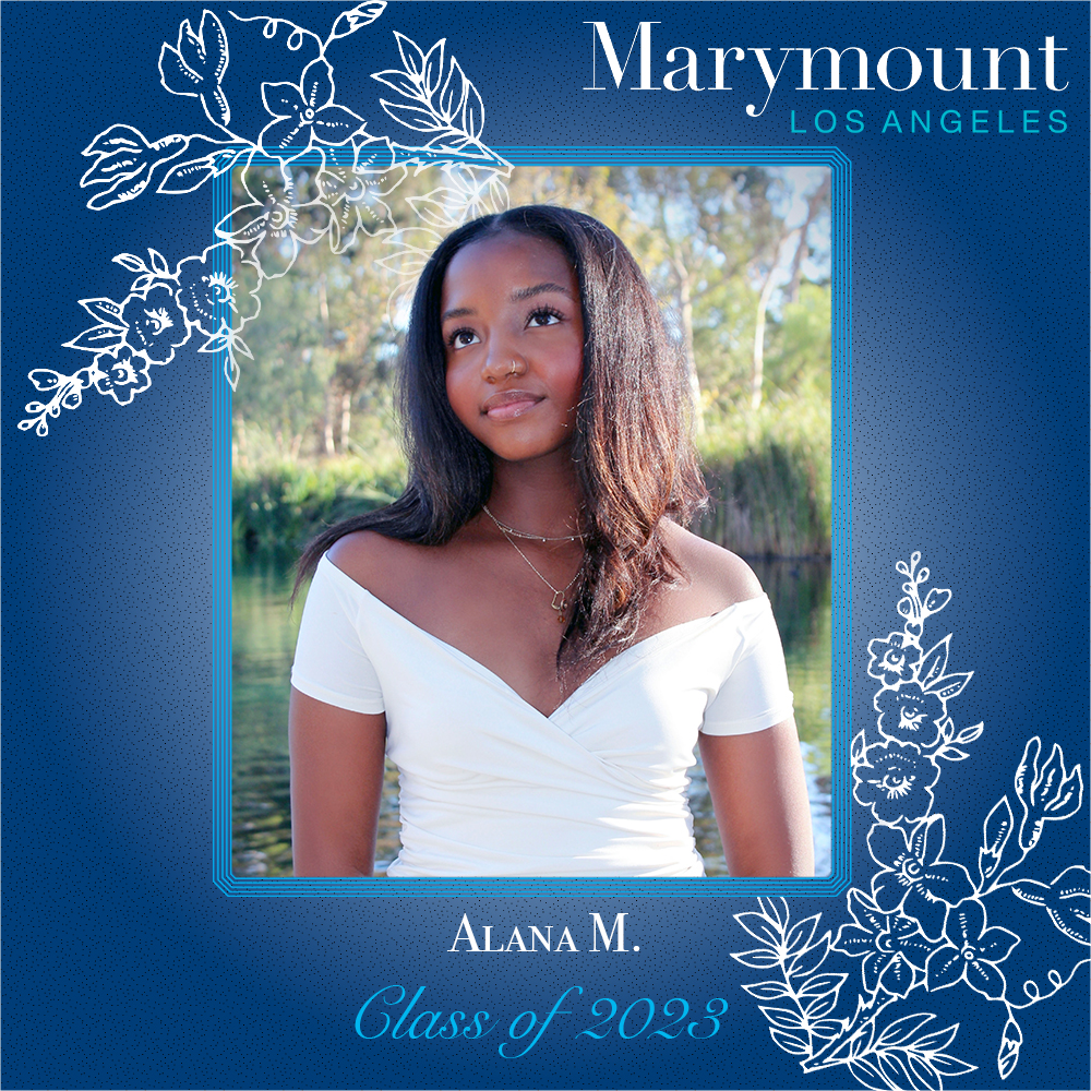 This Senior Spotlight is for Alana M. '23! We are so proud of everything you've accomplished in your time at Marymount and can't wait to see all of the amazing things you do in the future.