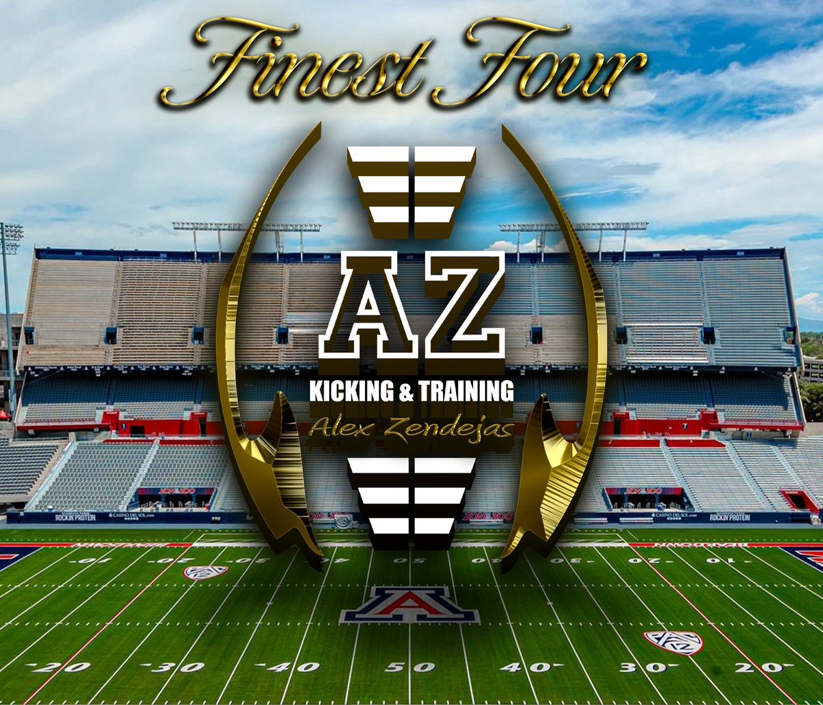 AZKicking's tweet image. AZ Kickings Finest Four.
.
Saturday June 24th.
University of Arizona Stadium.
Invitation Only.
.
Saturday June 24th we will be taking over THE PRESTIGIOUS UNIVERSITY OF ARIZONA STADIUM. This will be a 1 day, invitation only event. At the conclusion of the camp we will be awarding…
