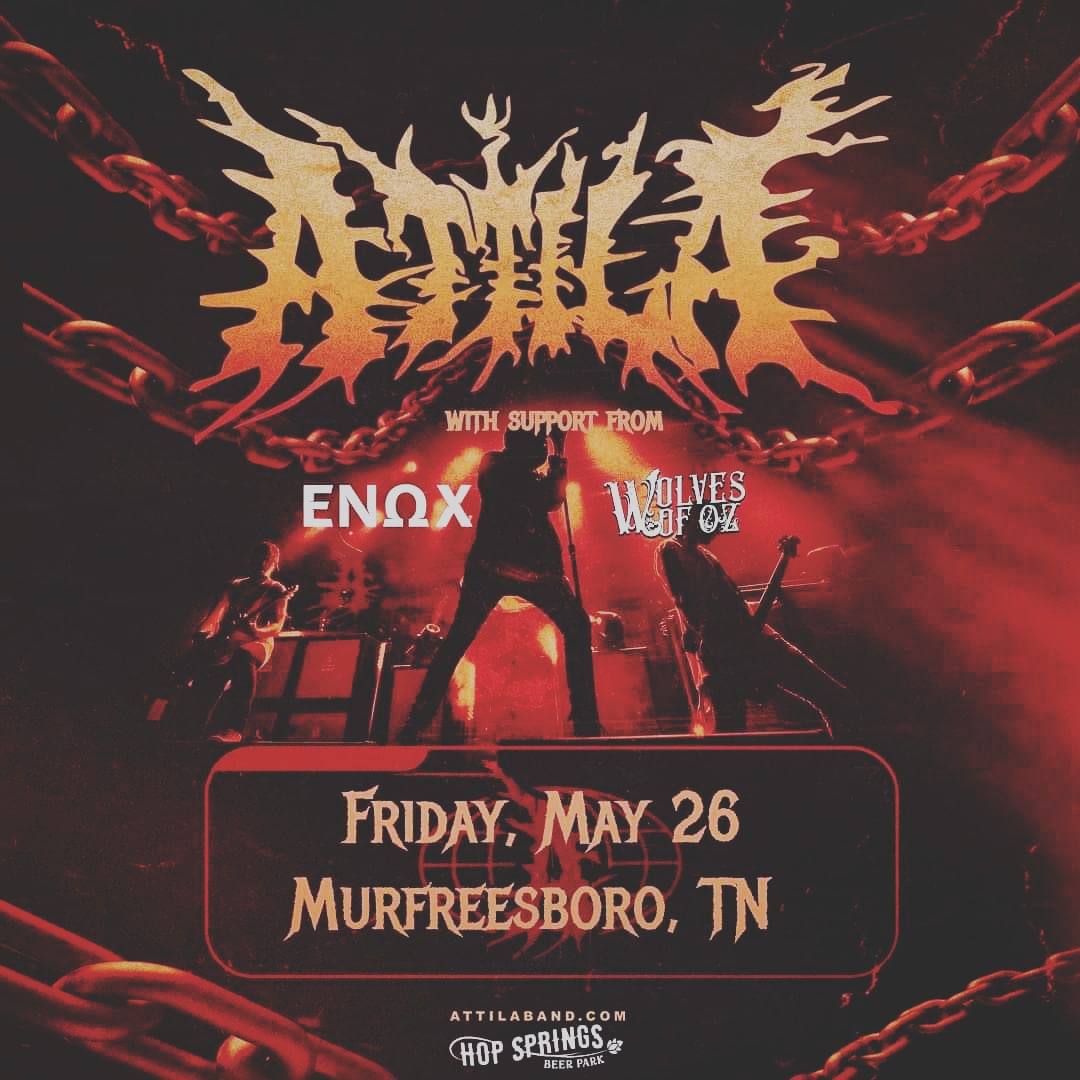wolvesofoz's tweet photo. 🔥 MURFREESBORO 🔥
We have the privilege of opening for @ATTILAga and @ENOXband again at @HopSpringsTN Beer Park in Murfreesboro, TN.
Don't miss this dope lineup....get your tickets now! 🎟
#attila #enox #wolvesofoz #livemusic #concert #metalcore #posthardcore #numetalcore https://t.co/OxprPBESOq