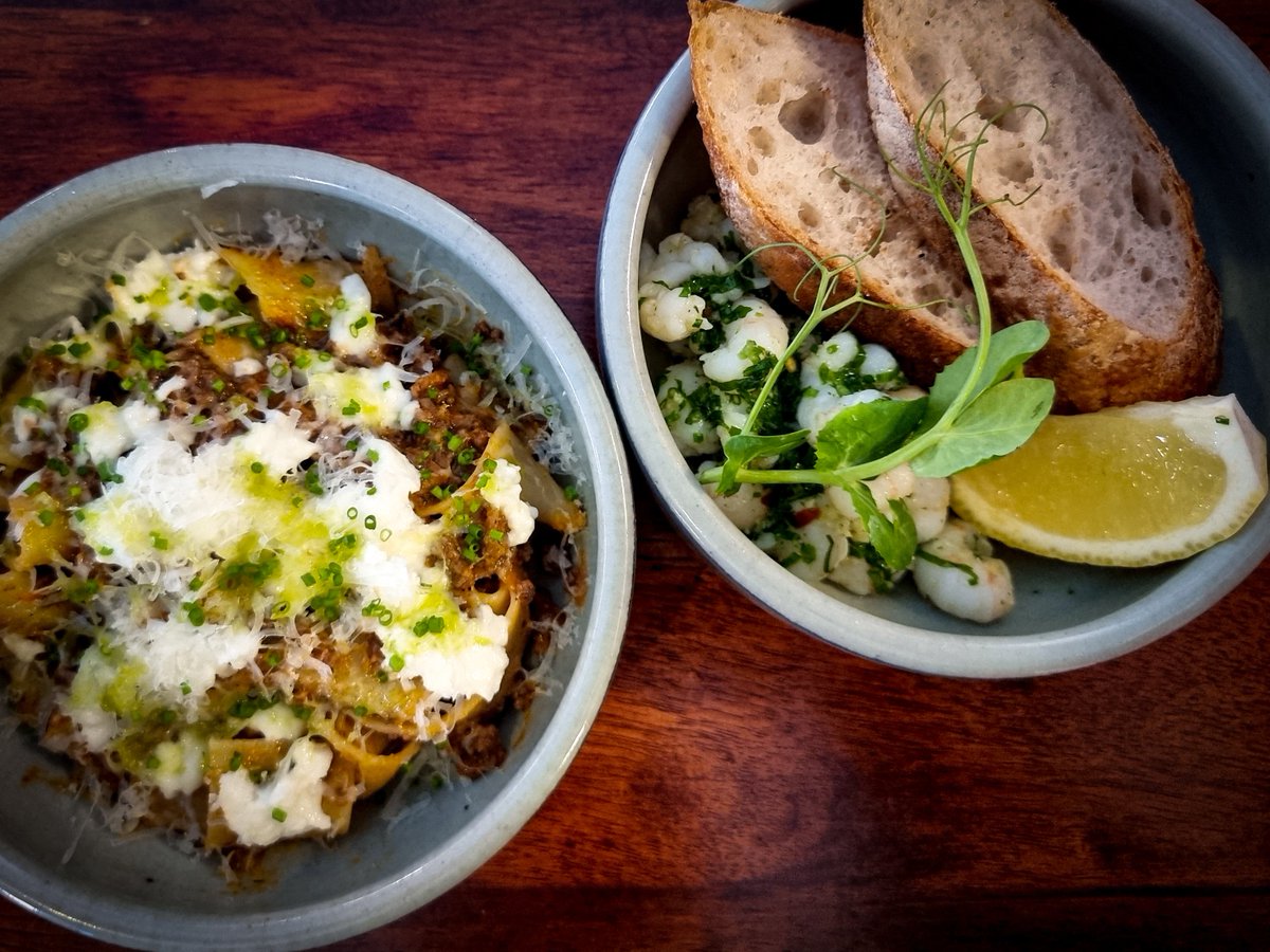 Oyster, soufflé, ragu, Portavogie prawns <a href="/stovebelfast/">STOVE BISTRO</a>