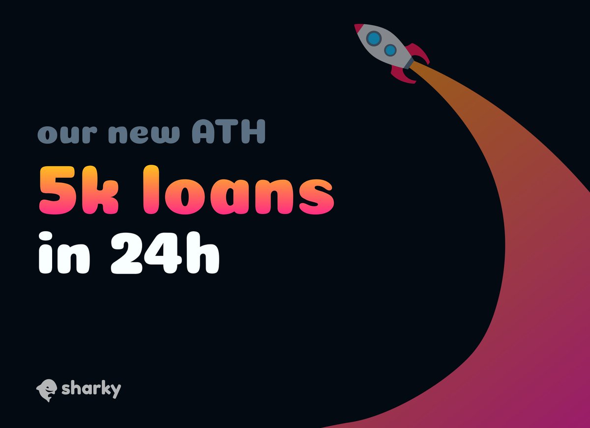 SharkyFi's tweet photo. yesterday was history for us! we hit ALL-TIME-HIGHs across the board:
- sharx floor hit 29 $SOL
- 6M+ $SOL in total loan volume
- 5M+ total transactions on @sharkyfi
- 5k+ loans taken in 24hrs
- 24k total active loans
is this the start of a bullish cycle? https://t.co/qk5VBwadqF