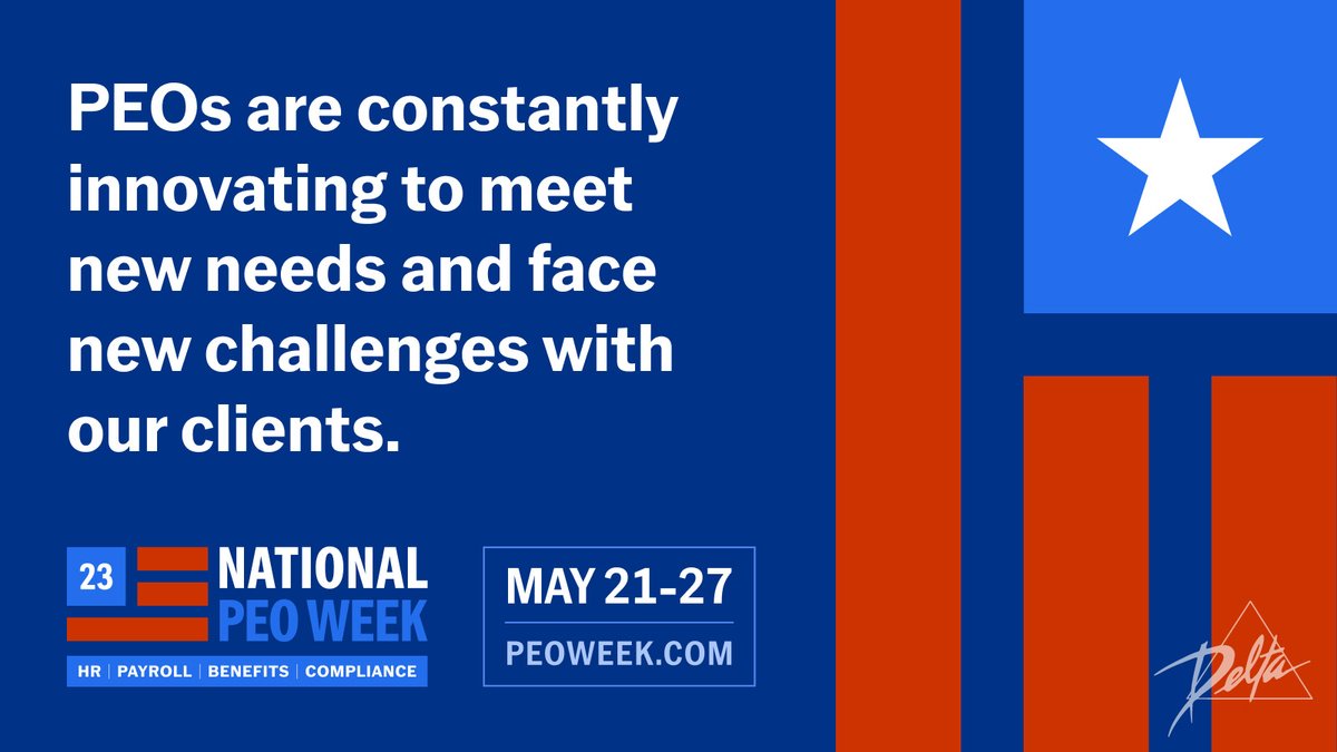 Happy #PEOWeek23! PEOs play a critical role in helping small businesses survive and thrive. In the dark days of the pandemic, PEOs ensured that their clients stayed afloat by securing #PPPloans and #loanforgiveness. #deltapeo #napeo #nationalpeoweek #peo #smallbusinesses