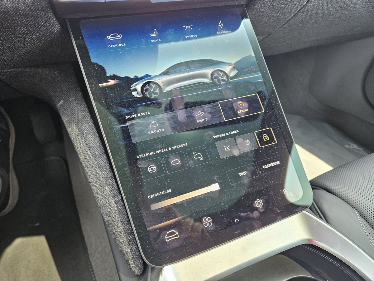 Got my first taste of the <a href="/LucidMotors/">Lucid Motors</a> Air--a Touring model--at #MAMA23rally. Wowed.