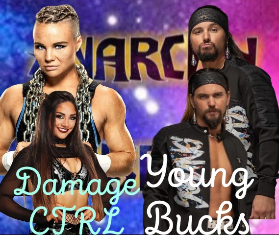 Match #4. They are Ivy Nile @Dmd_baybay & Tatum Paxley @ShiningSwitch (6-1) and they are Damage CTRL and they are taking on Matt and Nick Jackson the Young Bucks @Goats2Liv (2-1)