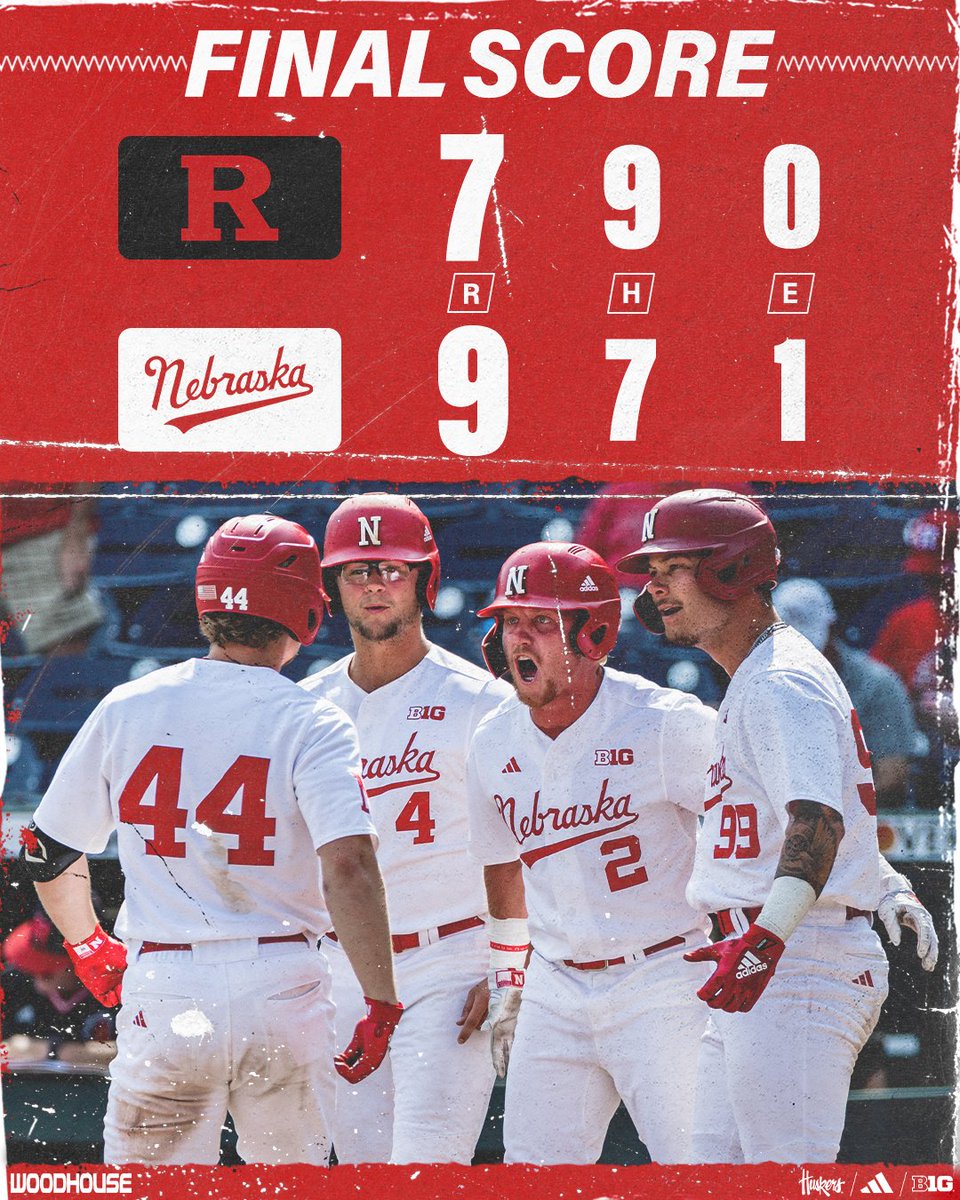 HuskerBaseball's tweet image. Won the day.