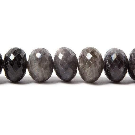 Grey Sapphire Faceted Rondelle Beads, Natural etsy.me/3WBepob #sapphirebeads #septemberbirthstone #naturalsapphires @etsymktgtool