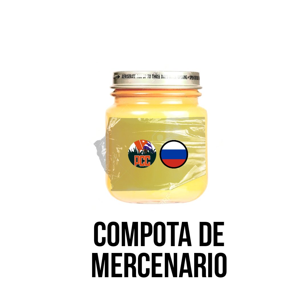 jllopizcasal's tweet photo. #compota de #mercenario . #rusia #cuba #ukraine #war #aforismosensartados #graphicdesign #juliollopizcasal #EnCubaHayUnaDictadura #LibertadParaTodosLosPresosPoliticos https://t.co/ojWAewXMWE