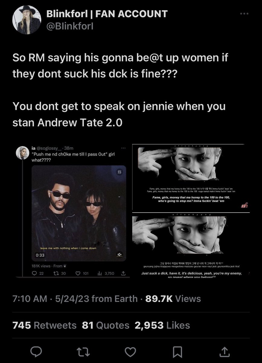 stallseok's tweet photo. okay i really don’t care for the fanwars that’s happening between these two fandom shewtars but i do care about y’all spreading VERY harmful lies and then claiming feminism. namjoon lyrics have been misinterpreted multiple times to view it as something that is not for fanwars. https://t.co/I1Jw1nLuHk