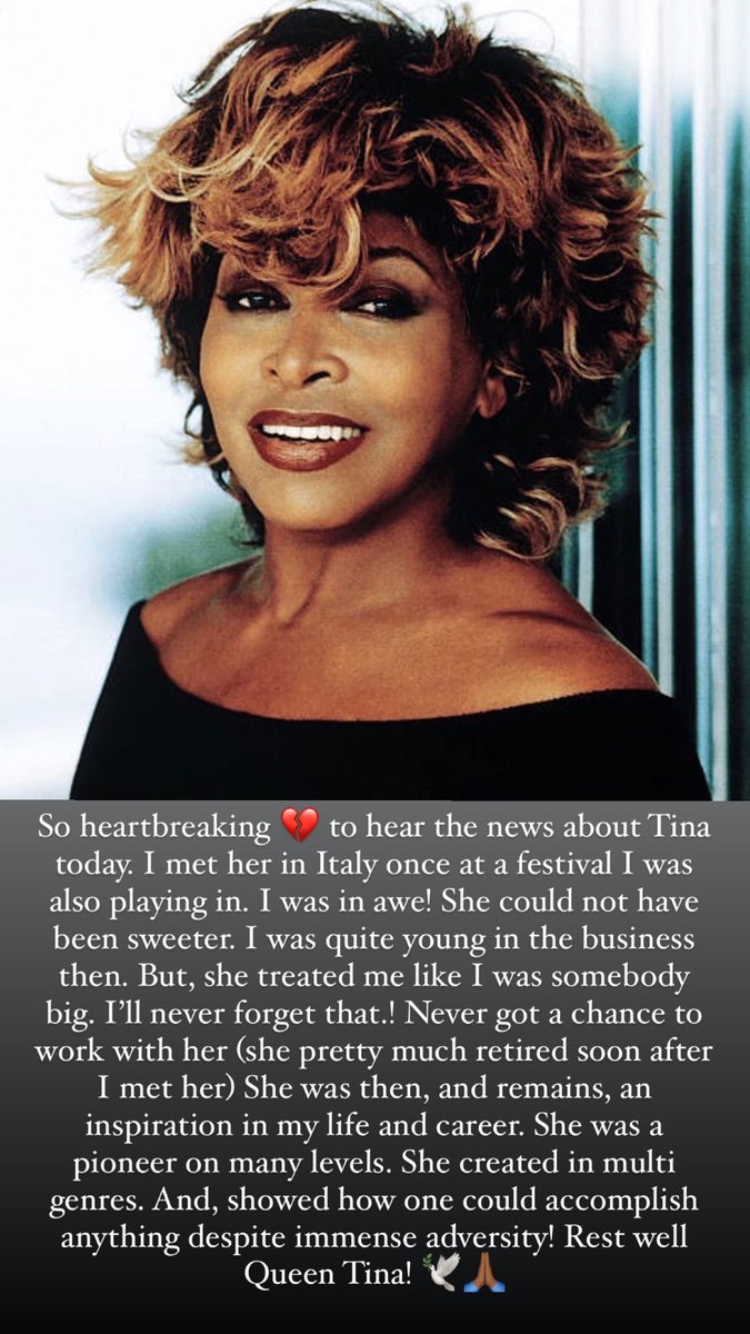 #TinaTurner was a living legend! Now, her legend lives on! R.I.P. Queen Tina! 🙏🏾🕊 Simply the best! M~