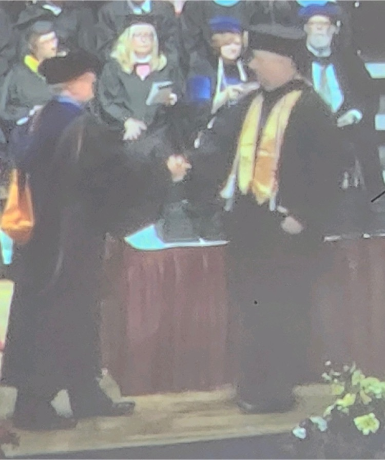 CCTC_CCPS's tweet photo. CCTC is very proud of our own teachers Dennis Hall (Construction) and Christine Wright (Cosmetology) graduating from Chesapeake College today.  We couldn't all be there in person but we did livestream the event together in Mrs Neal's room!
#CCTCGrows https://t.co/OoNYW0eKiZ