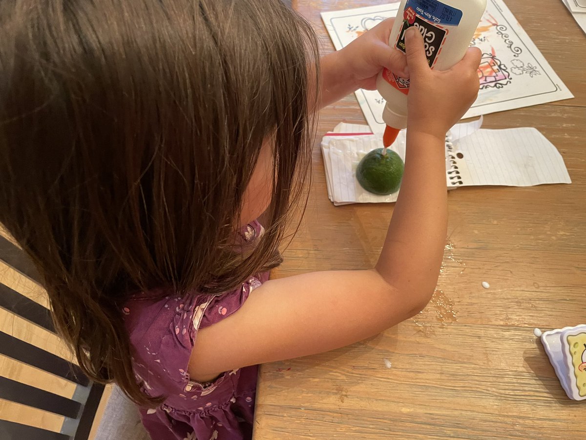 missmulrooney's tweet photo. Just cleared off the table for dinner so I’m sure the kids can go more than two minutes without messing it up again annnd nope they are gluing fresh lime halves into their notebooks. https://t.co/GXkbk2UhDK