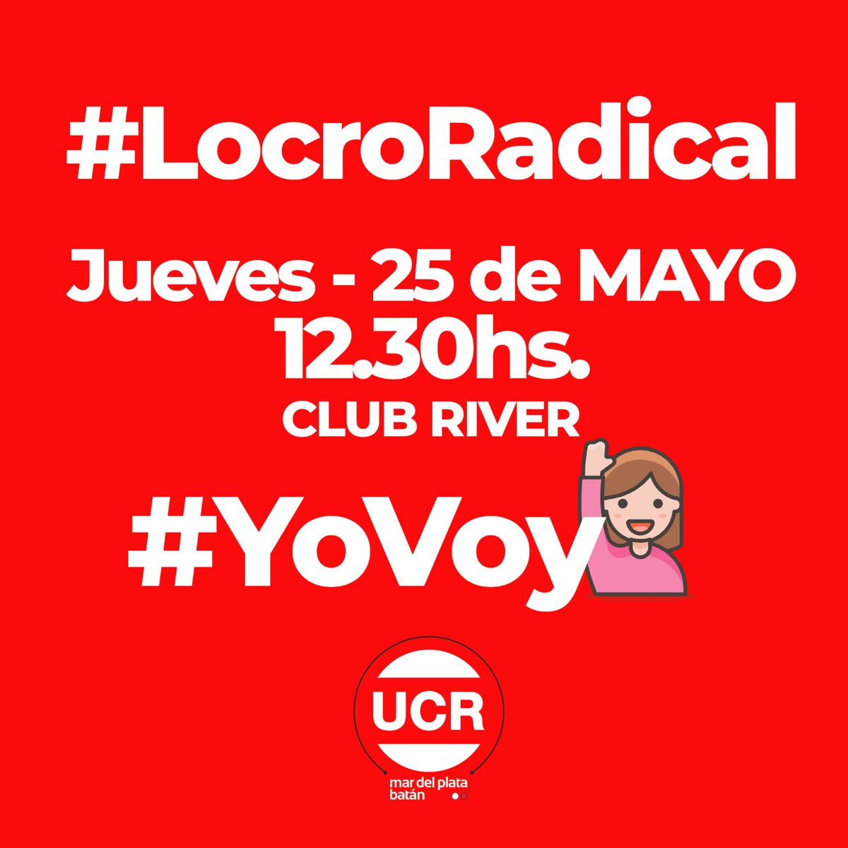 vilmabaragiola's tweet photo. Mañana, jueves 25 de Mayo en el Club River #LocroRadical
#YoVoy 🙋🏻♂️ https://t.co/GjXm7dvxXb