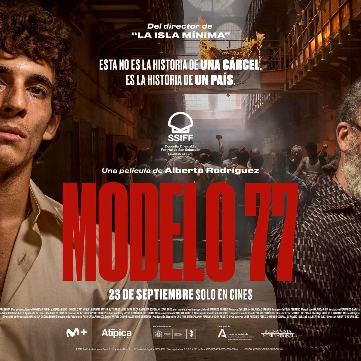 Vista #Modelo77. Una película cuyas principales virtudes son una inmersiva ambientación recreada de manera eximia gracias principalmente a un fenomenal diseño de producción y una narrativa inteligentemente dinámica que permiten ofrecer al espectador una experiencia satisfactoria.