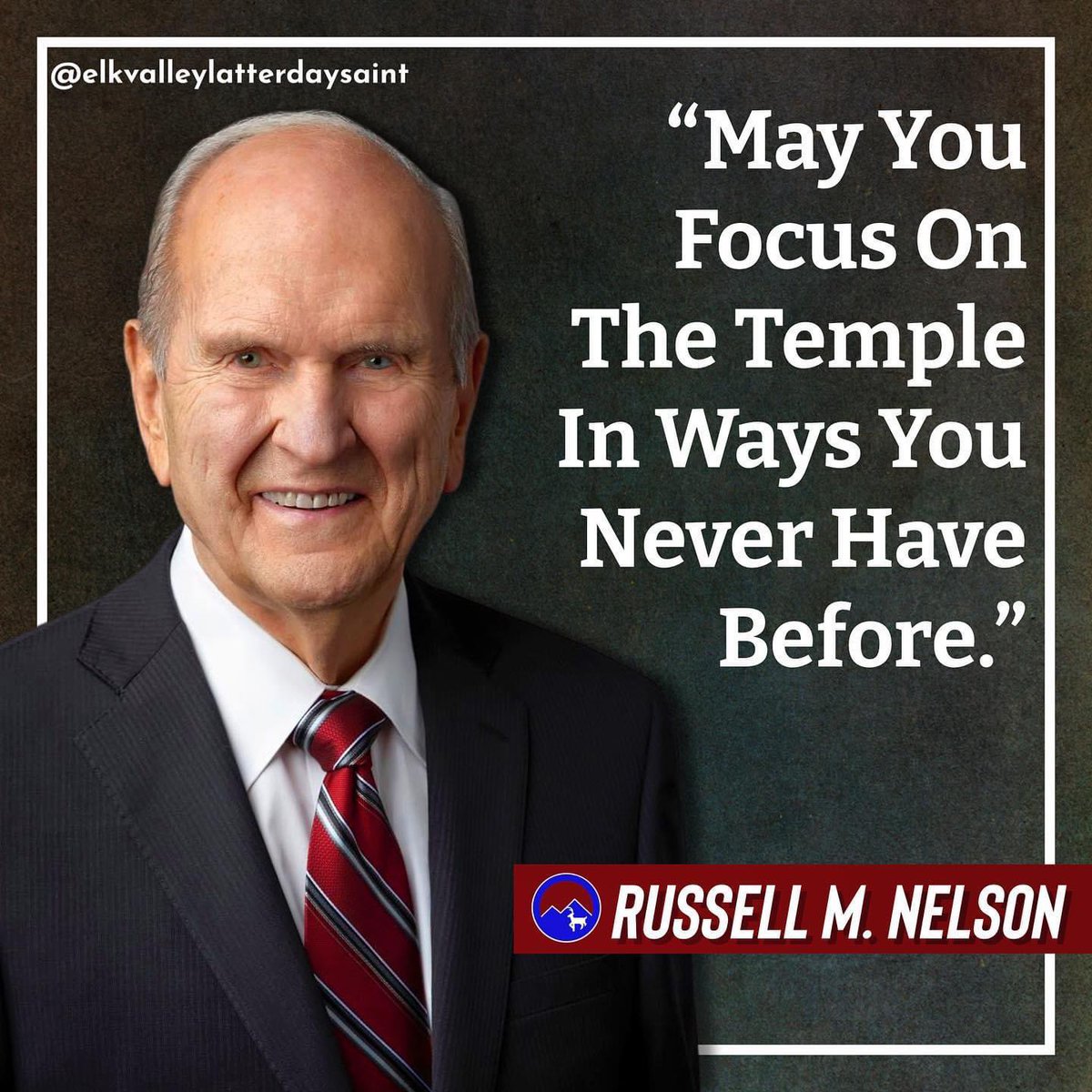 “May you focus on the temple in ways you never have before.” ~ President Russell M. Nelson 

#LDSTemples #FamiliesCanBeForever #ChildrenOfGod #GodLovesYou #EternalLife #HearHim #ShareGoodness #TrustGod #ComeUntoChrist #CountOnHim #TheChurchOfJesusChristOfLatterDaySaints