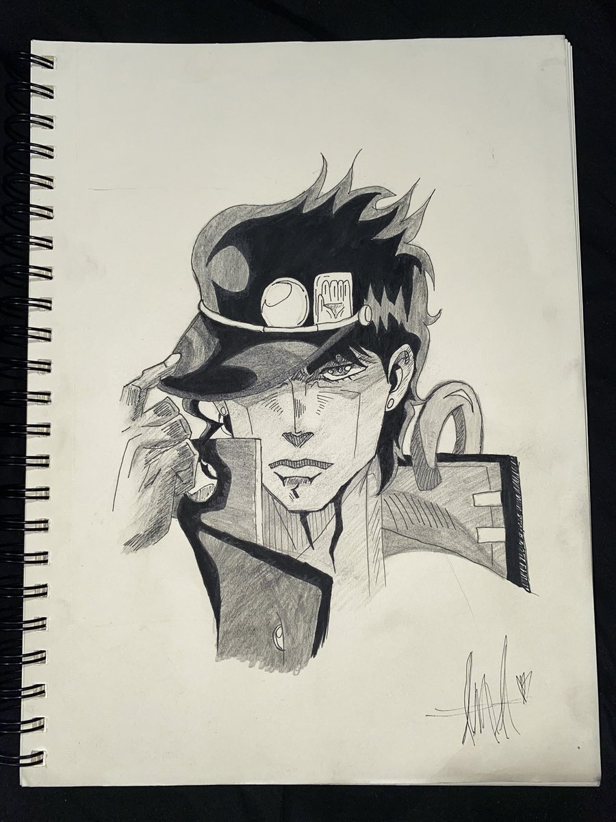 IMID0LL's tweet photo. JOTARO KUJO BY ILEIAH MARIE. https://t.co/Trhz8gzaMI
