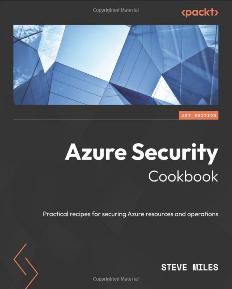 JBizzle703's tweet image. You know I love security and cloud stuff...so I'm giving away a digital version of @PacktPublishing's newest book on Azure Security🔥

To win:
🤝 Be subscribed to youtube.com/@cyberinsight
🔁 Retweet this
🗣️ Say why you want it!

Winner announced on 5/29