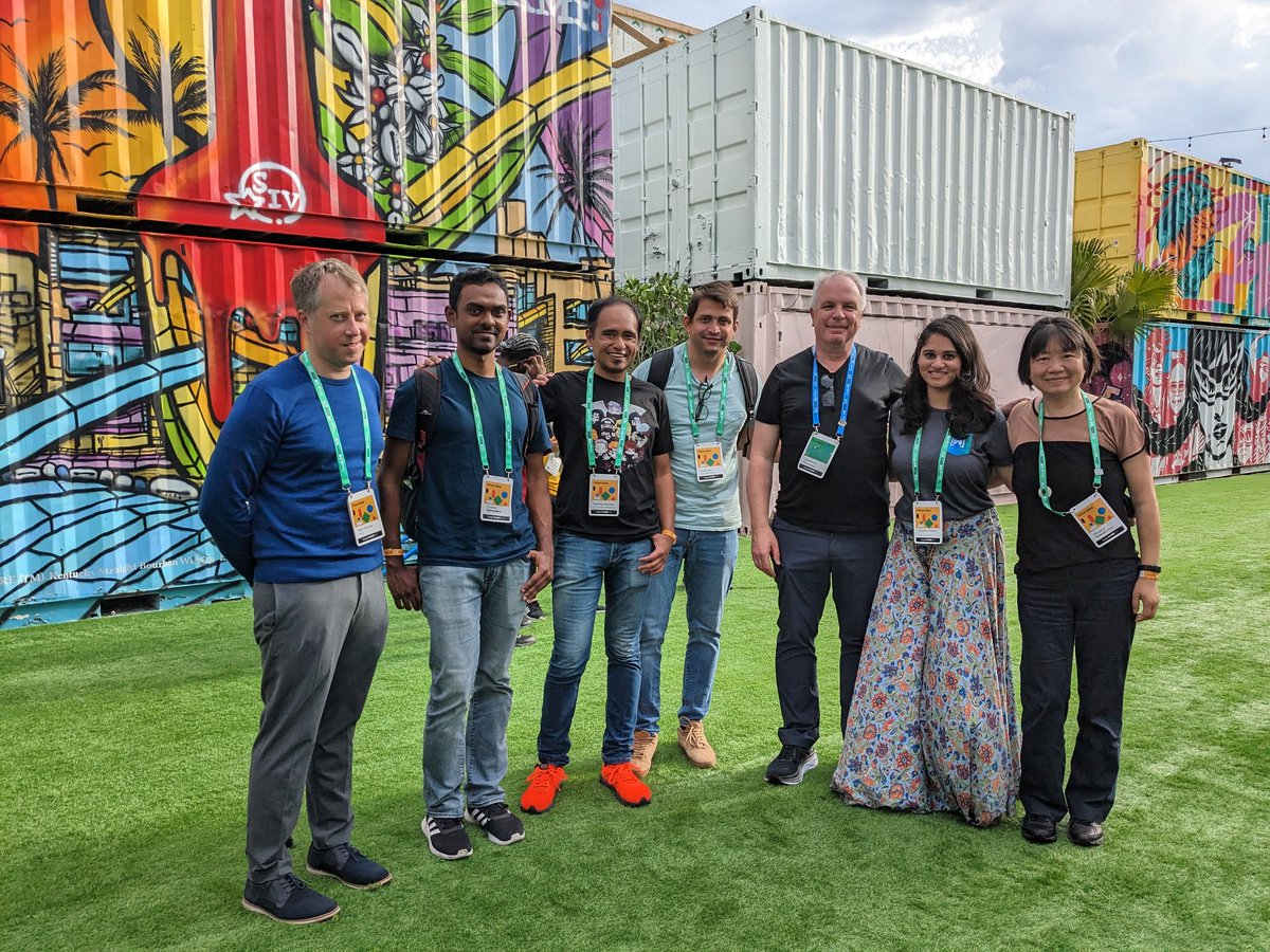 #ML #GDE photo with <a href="/lmoroney/">Laurence Moroney 🇺🇸🇮🇪 🏴󠁧󠁢󠁷󠁬󠁳󠁿</a> at #GoogleIOConnect Miami Happy Hour! <a href="/GoogleDevExpert/">@GoogleDevExpert</a> <a href="/CharmiChokshi/">Charmi Chokshi</a> <a href="/devharuiz/">Henry Ruiz</a> <a href="/rabimba/">Rabimba Karanjai @rabimba@toot.cafe</a> <a href="/thush89/">Thushan Ganegedara</a> <a href="/asparagui/">asparagui</a>