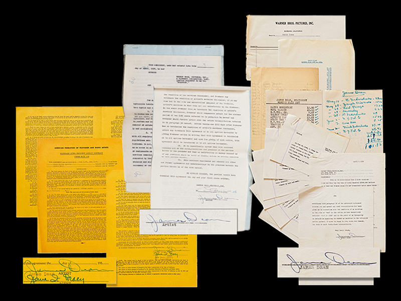 AutographMag's tweet image. James Dean Agent's Collection—last 24 hours! Dean signed photos, letters, and 35 Dean signed contracts—including the contract for all 3 of his movies! Nate D. Sanders Auctions. Ends at 5 PM PDT tomorrow, May 25. - mailchi.mp/autographmagaz…