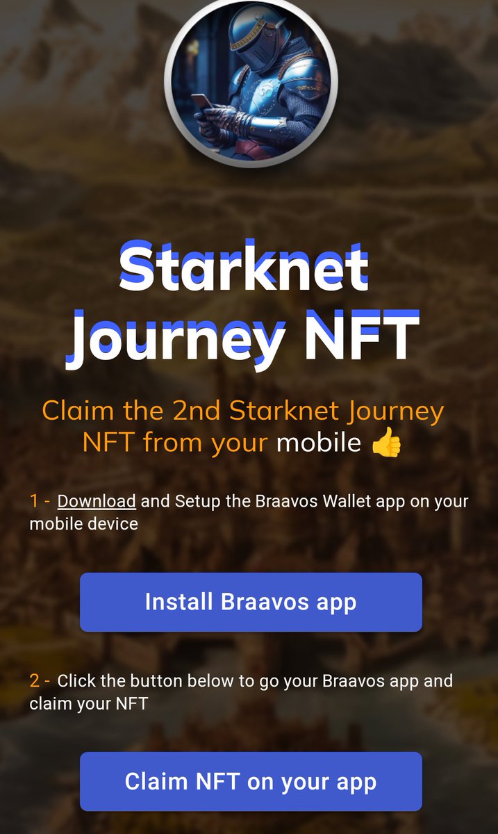 Arkadaşlar tekrardan merhabalar ☺️
Dinamik #StarknetJourney NFT'sini mintlediyseniz 2.göreviniz geldi.
Aldığınız her #NFT Dinamik NFTnizin değişmesine ve bir adım daha ilerlemesini sağlayacak ve yeni bir NFTye dönüşecek.
2. NFT için yapmanız gerekenler:
✔️starknet-journey-map.braavos.app…