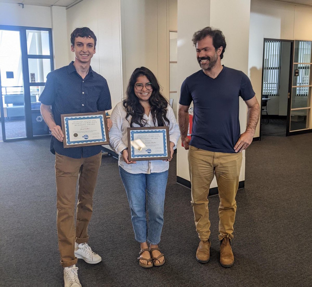 Our students are the best. Airy Peralta and Jared Collins are recipients of the first ever INSTAAR Graduate Community Awards for their contributions to diversity, equity, and inclusion here at INSTAAR and in our communities. See what they've been up to: colorado.edu/instaar/2023/0… 🧡