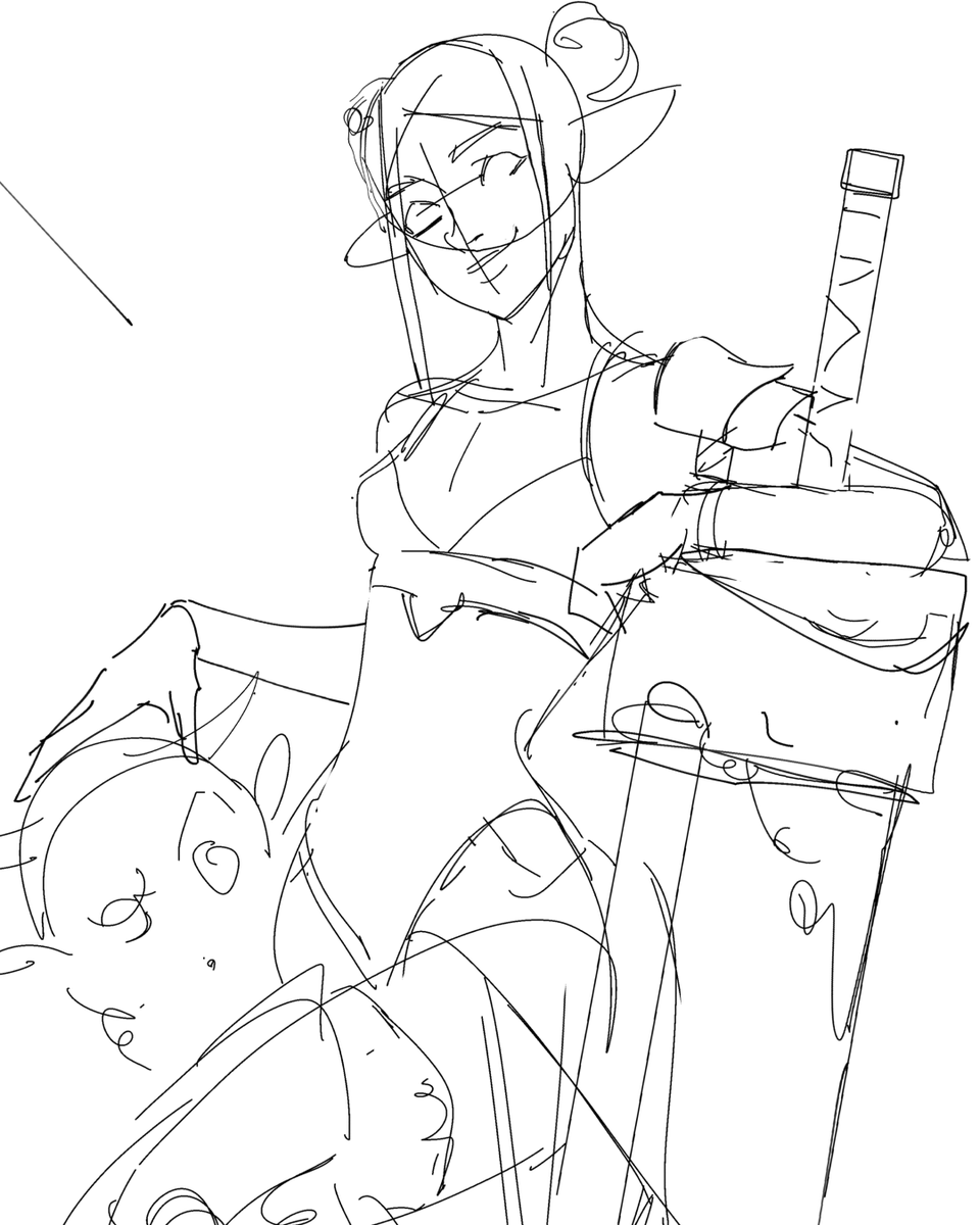 Line sketch + underpainting 🖌️ 
