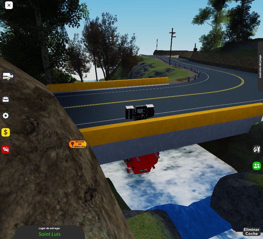 RobloxFalex's tweet photo. @ManuelC_0 Un accidente hoy subiendo hacia el desvare, fue muy grave el camion callo al rio y fue arrastrado por la corriente, el accidente lo ocasiono el camion tipo patineta blanco https://t.co/bV0xa9GIyC