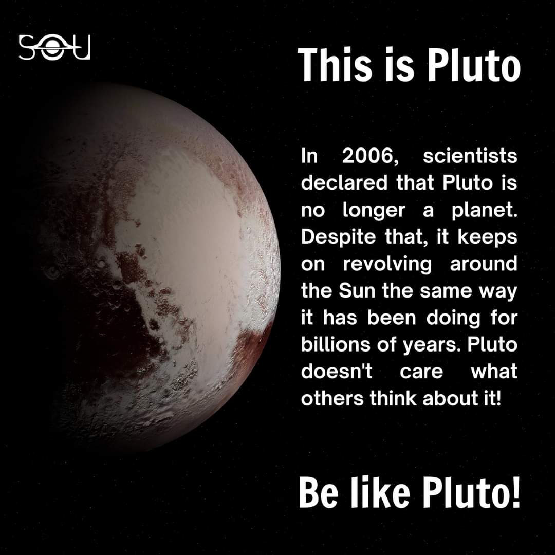Be like Pluto