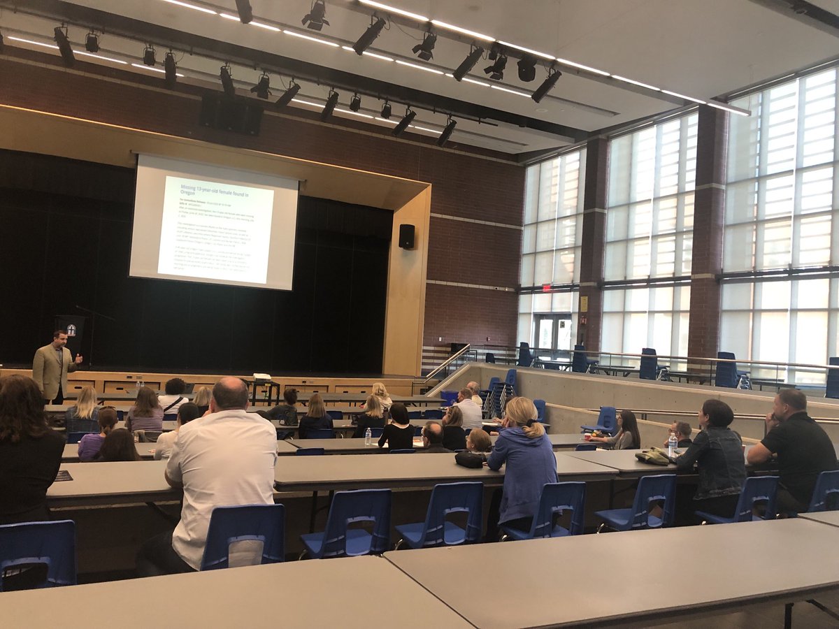 Paul Davis speaking with parents about Internet and Social Media.