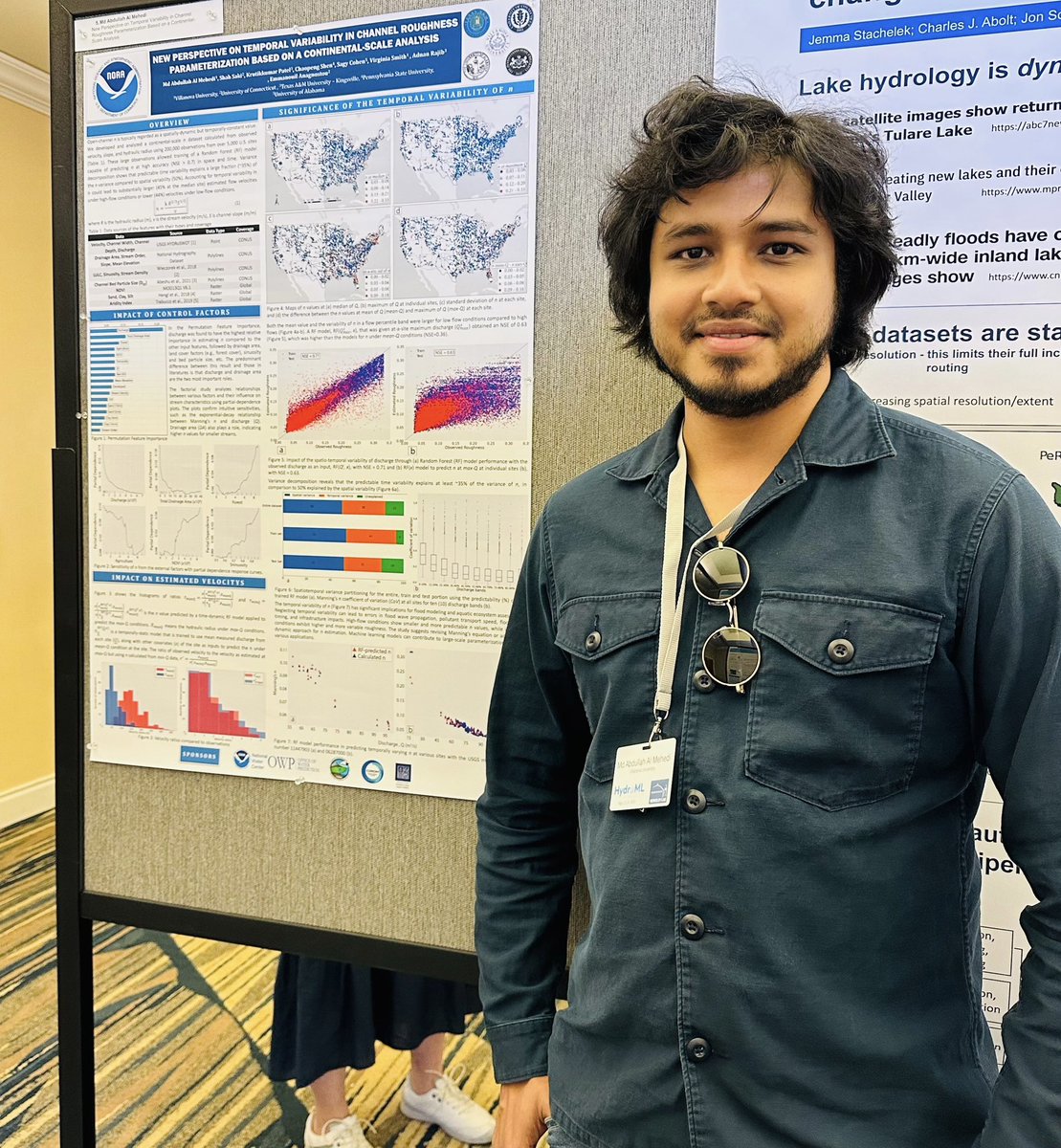 AlMehedi06's tweet photo. Had a great time at #HydroML 23 learning new tools, watching interesting talks, presenting our work on temporal variability of channel roughness all over the CONUS, reconnecting and networking @Shahsaki @Krutikkumar
@ChaopengShen @virginia1008 @SagyCohen @adnan_hydro https://t.co/akEZwFOFPd